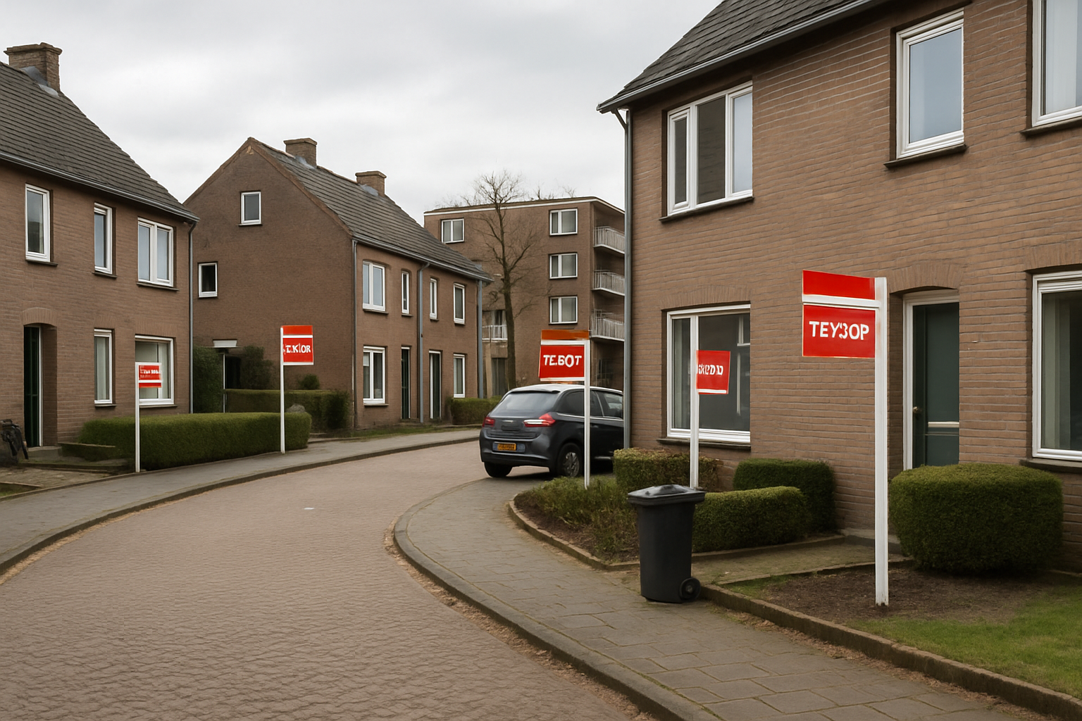 Daling van prijzen bestaande koopwoningen in zes gemeenten